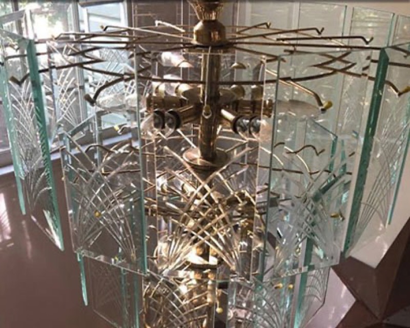 Chandelier after cleaning