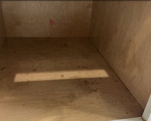 Inside Cabinet before cleaning