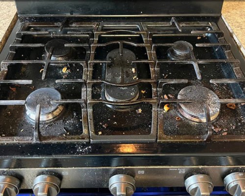 Gas Stove before cleaning